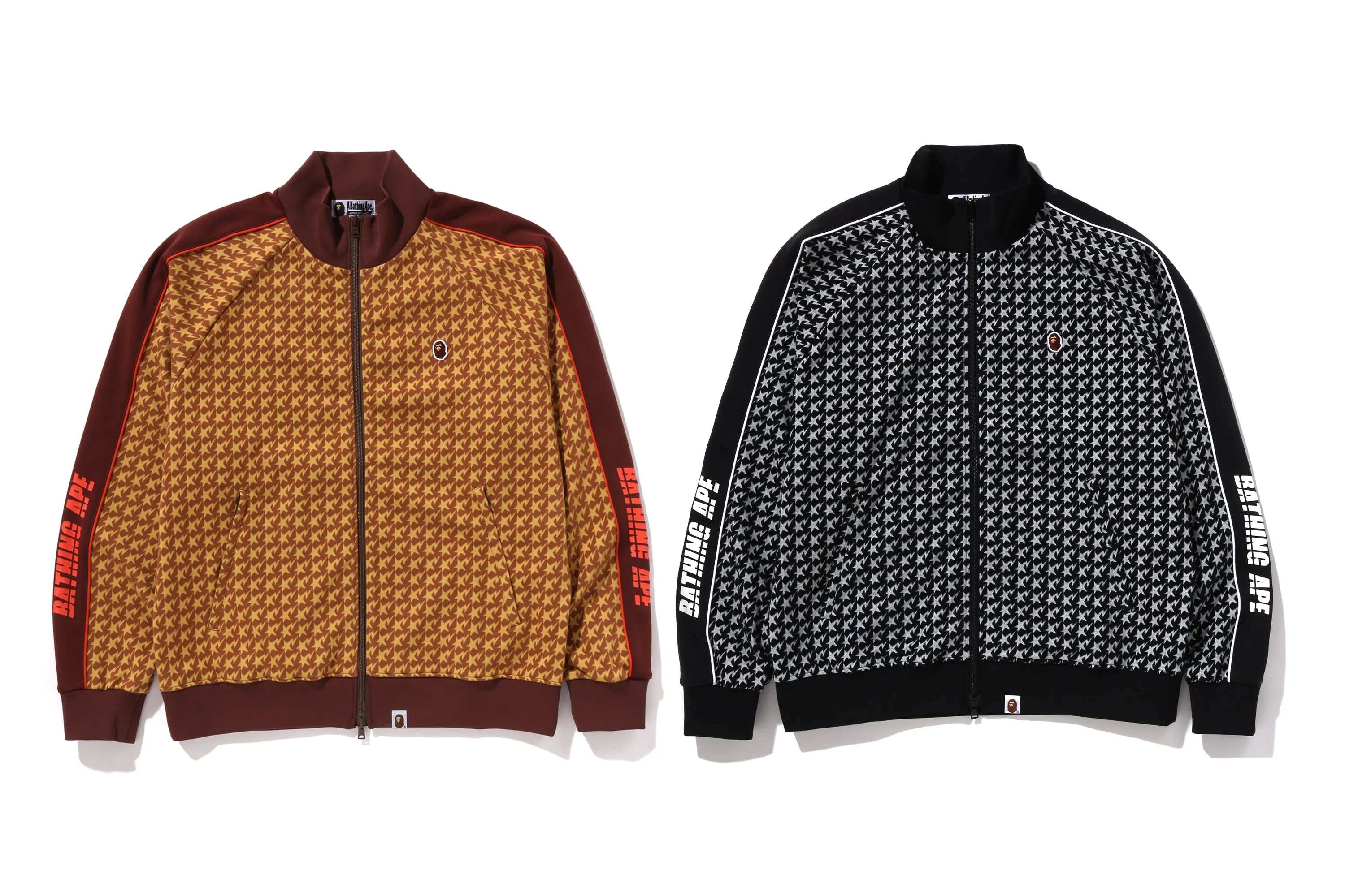 STA HOUNDSTOOTH JACQUARD TRACK JACKET