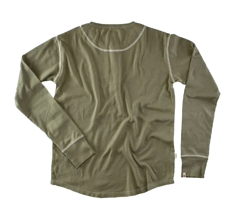 The New Elder Henley Shirt Army Green