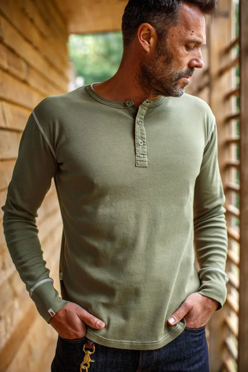 The New Elder Henley Shirt Army Green