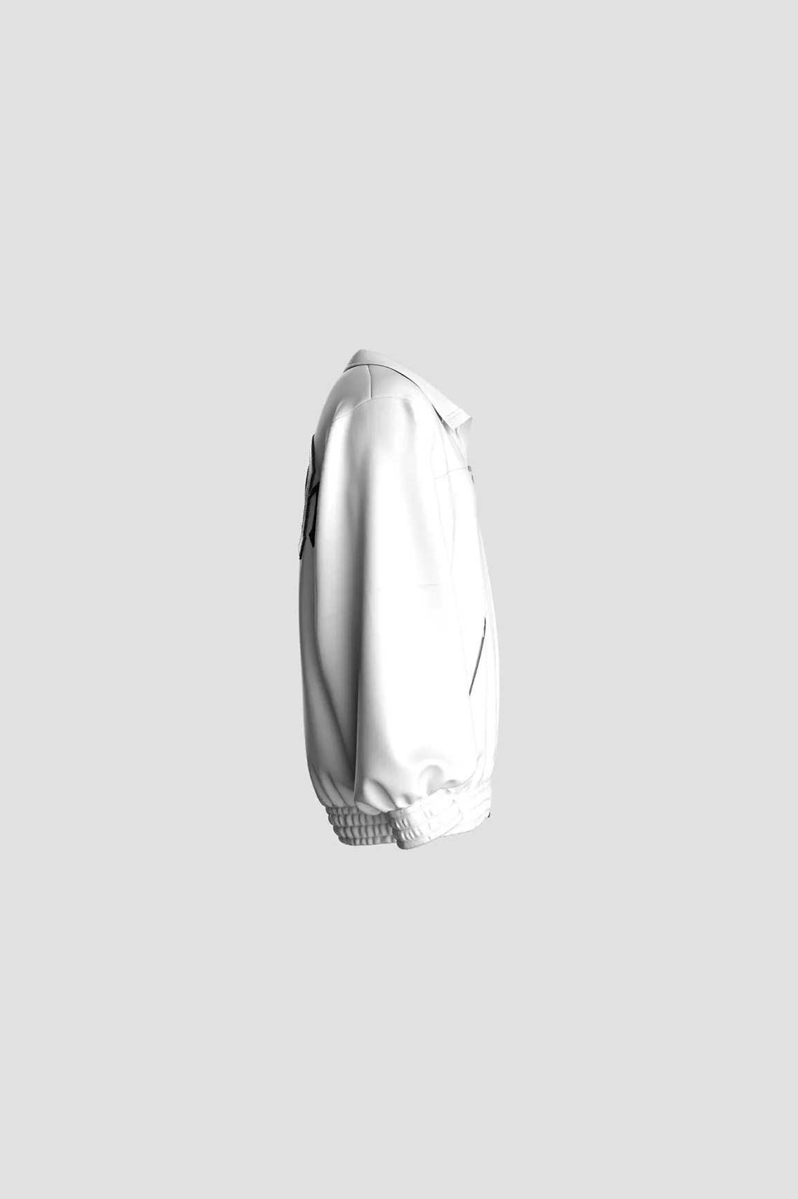 Track Jacket White Snow