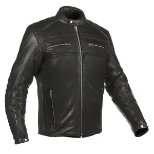 Turbo Black Leather Motorcycle Jacket