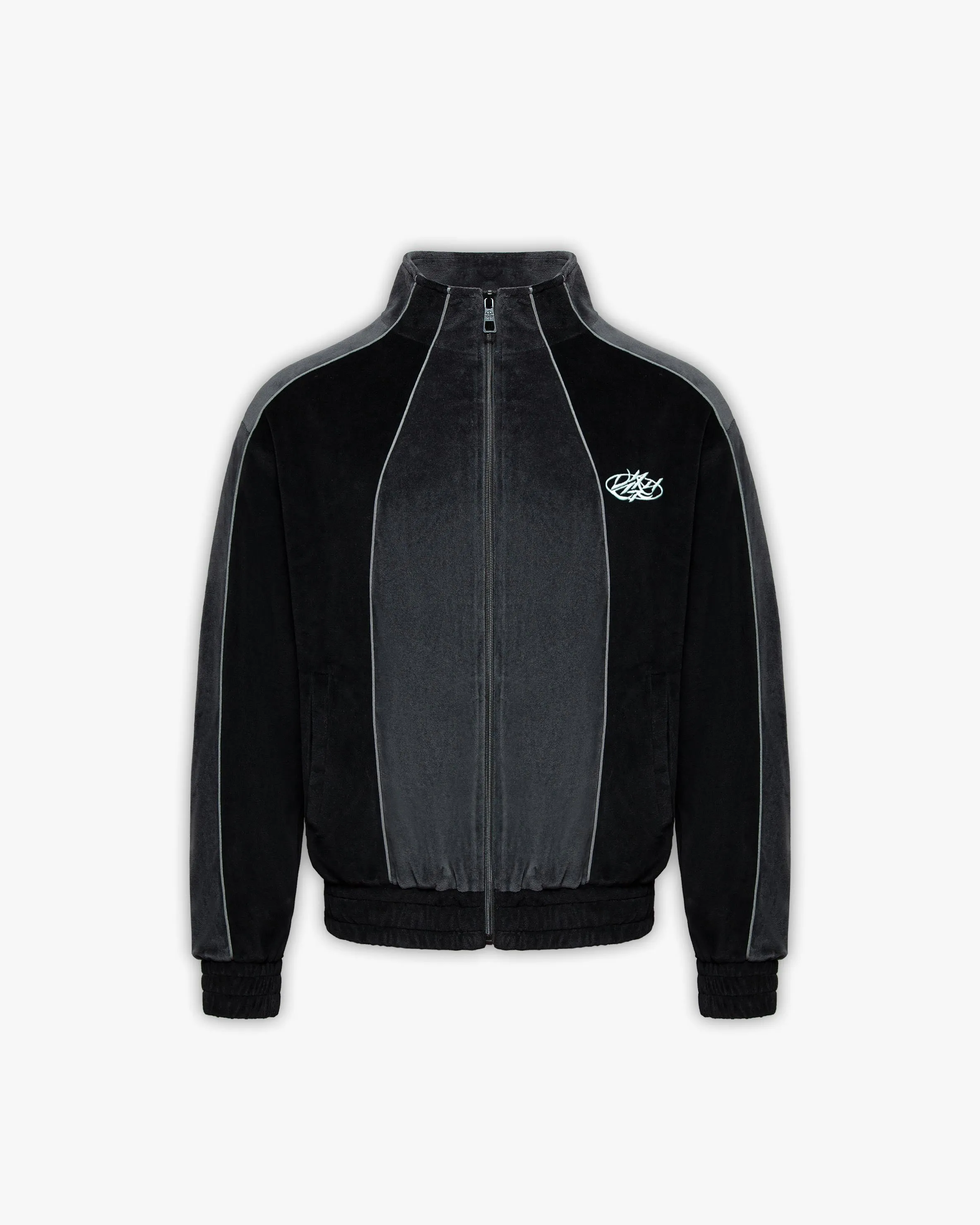 VELOURS TRACK JACKET BLACK