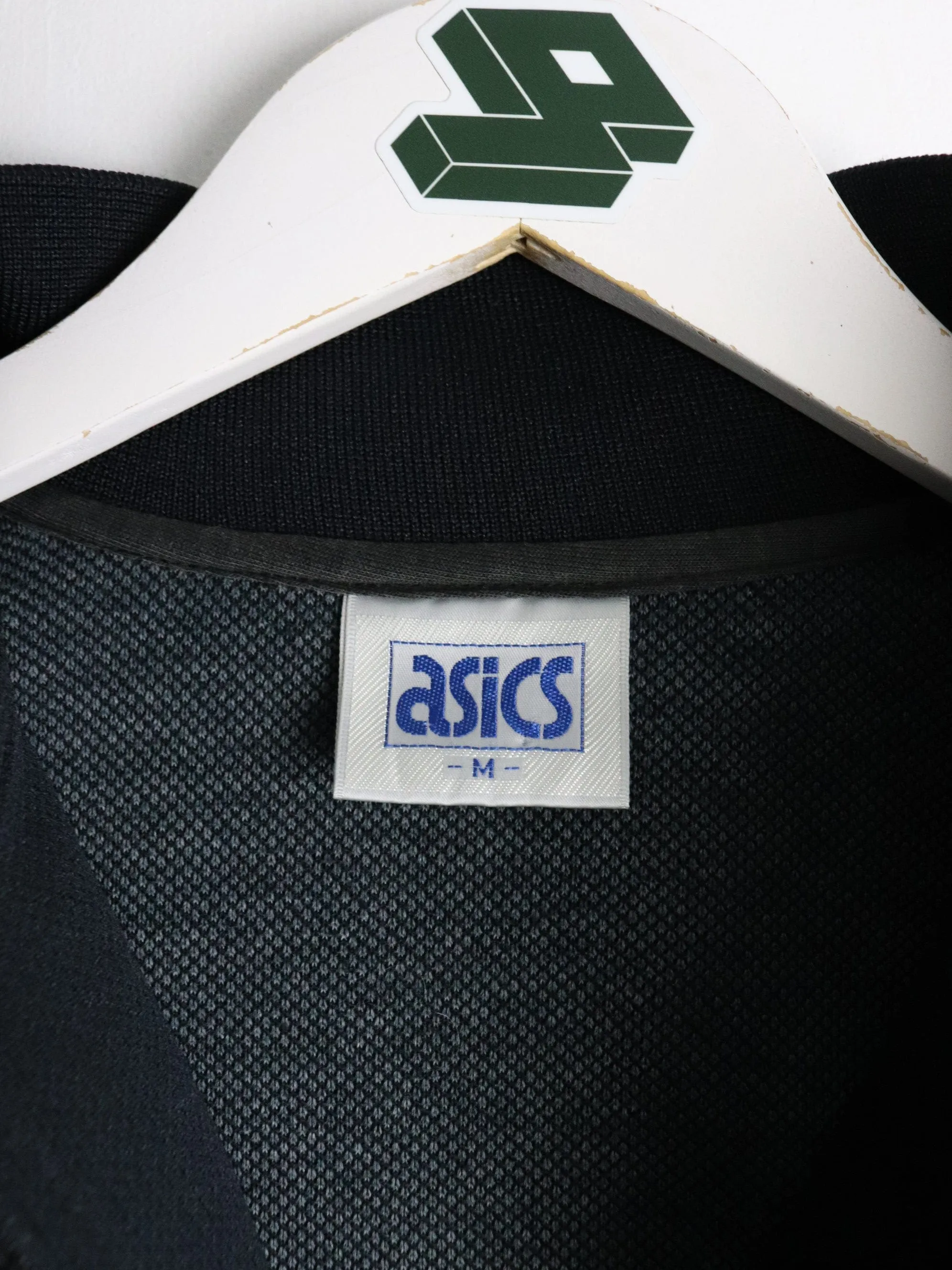 Vintage Asics Track Jacket Youth Medium Black