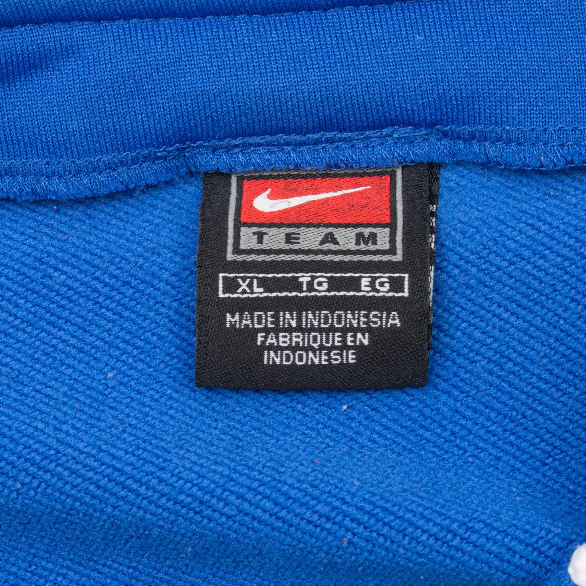 VINTAGE NIKE CLASSIC SWOOSH BLUE TRACK JACKET 1990S XL