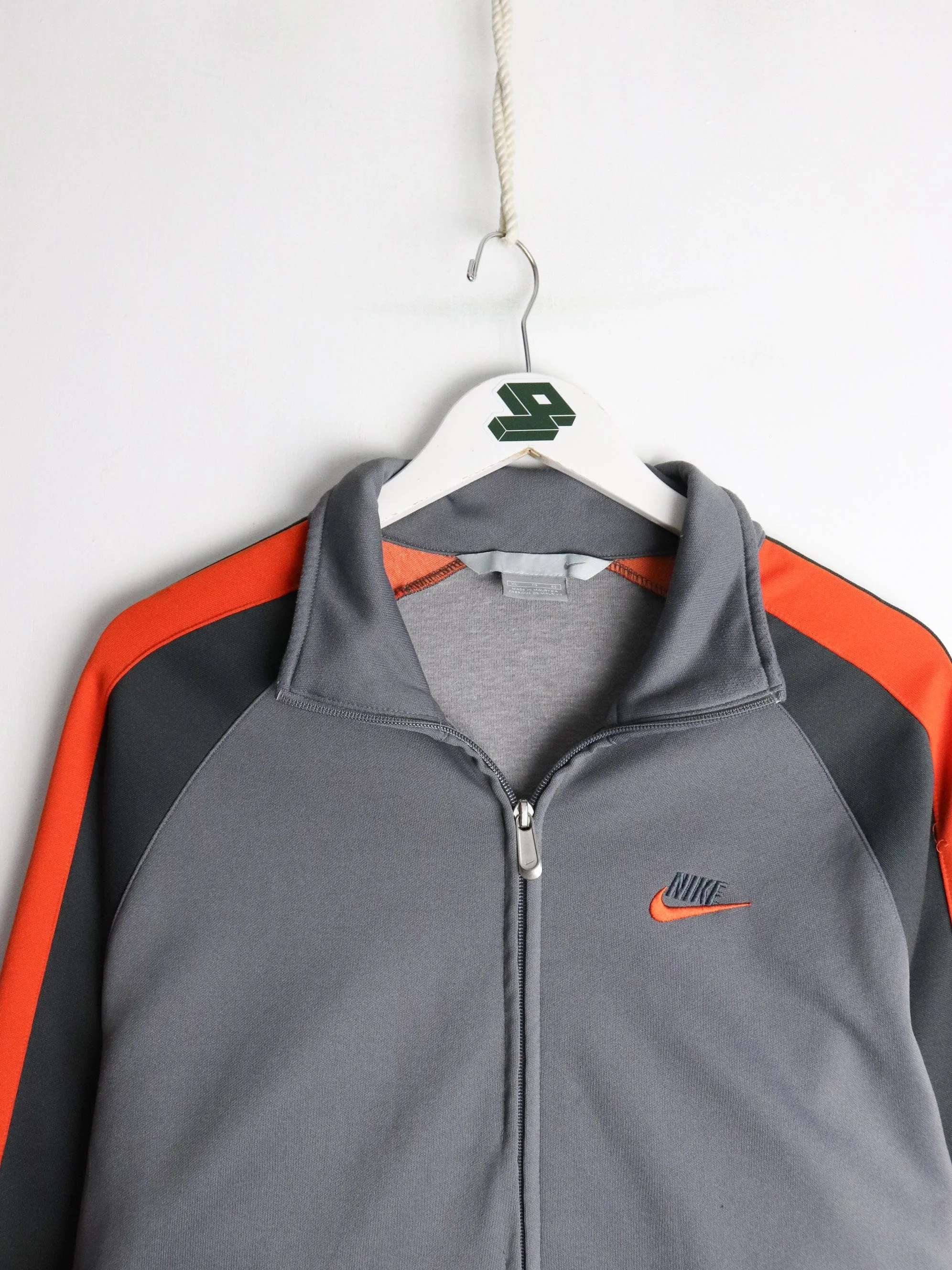 Vintage Nike Track Jacket Mens XL Grey Full Zip Athletic