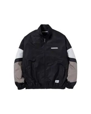 Woven Track Jacket -  Black