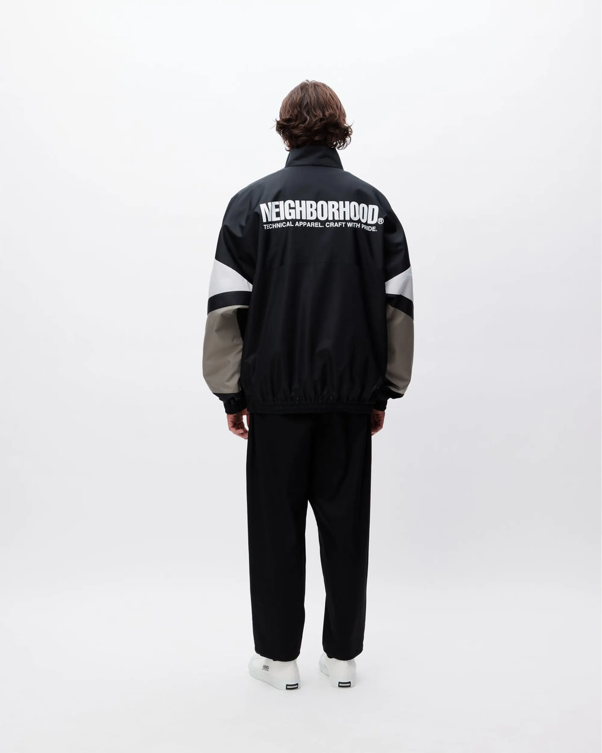 Woven Track Jacket -  Black