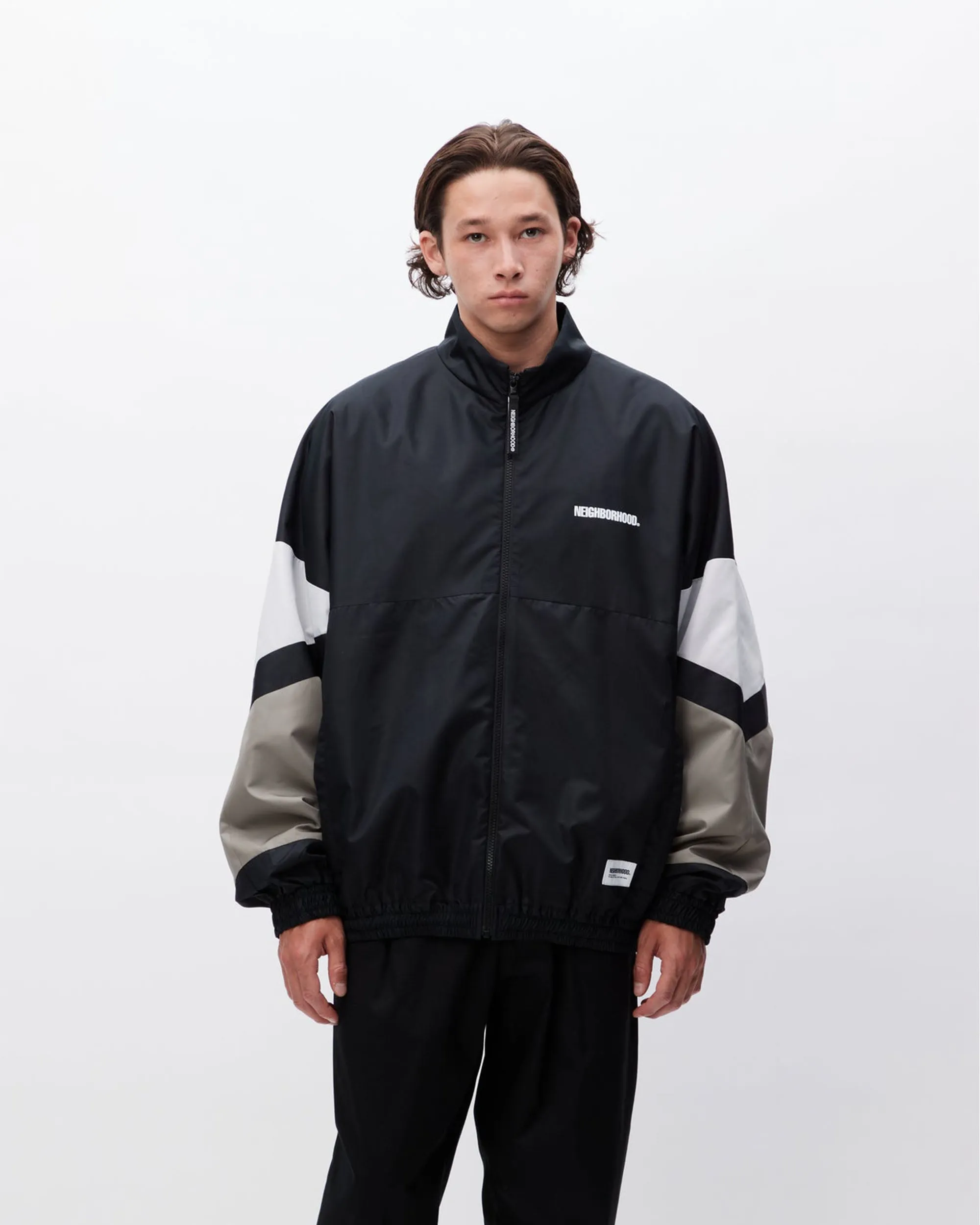 Woven Track Jacket -  Black