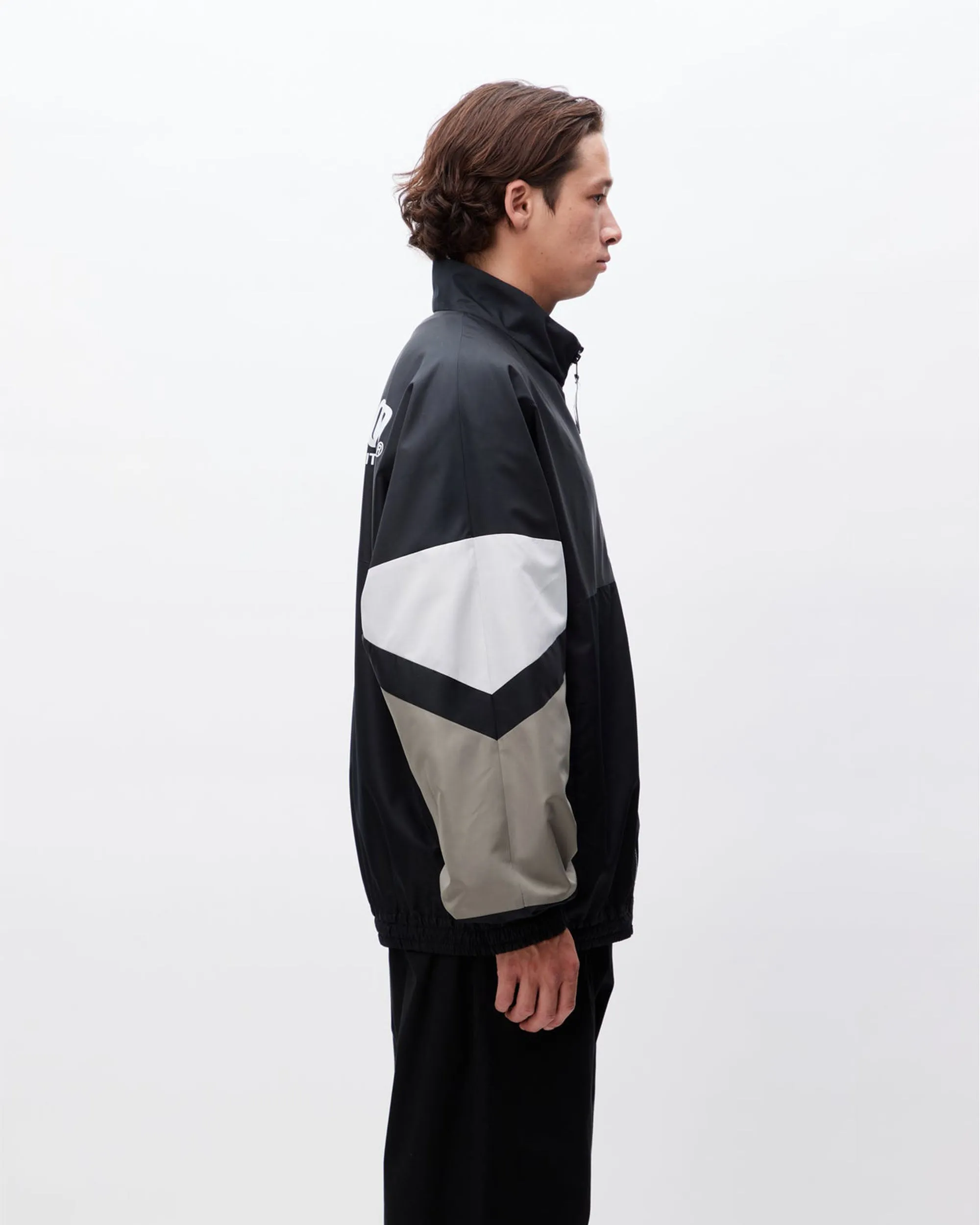 Woven Track Jacket -  Black